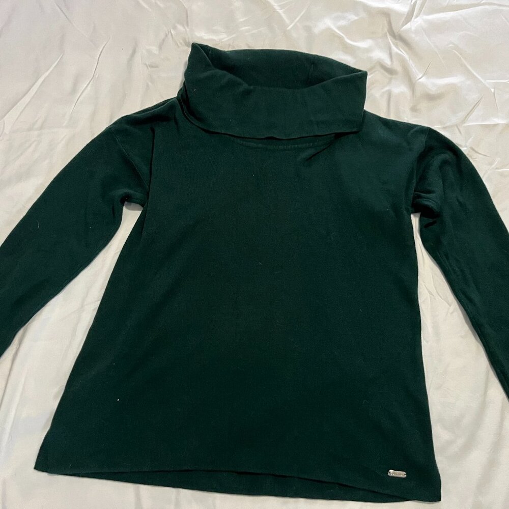 Green Calvin Kline Turtleneck Sweater